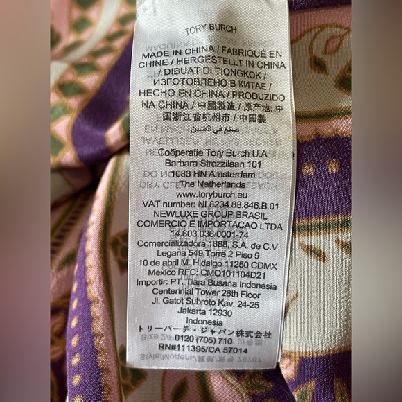 NWT Tory Burch silk burnout pleated skirt - Picture 7 of 12